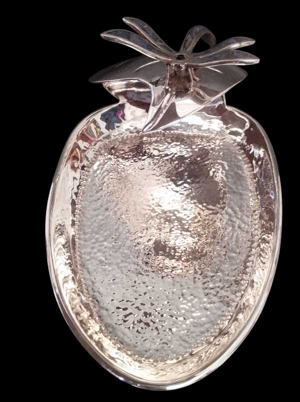 Leaf-Inspired Candy Dish with Dragonfly Design