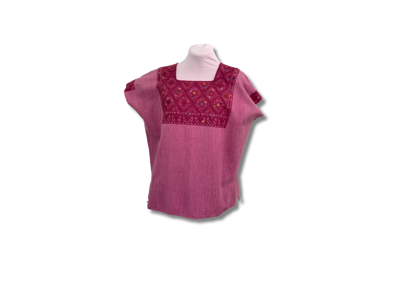 Pink Brocade Cotton Blouse