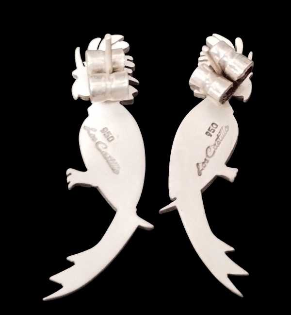 Cockatoo-Inspired Silver Earrings