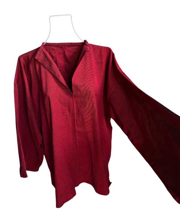 Men’s Red Handwoven Shirt