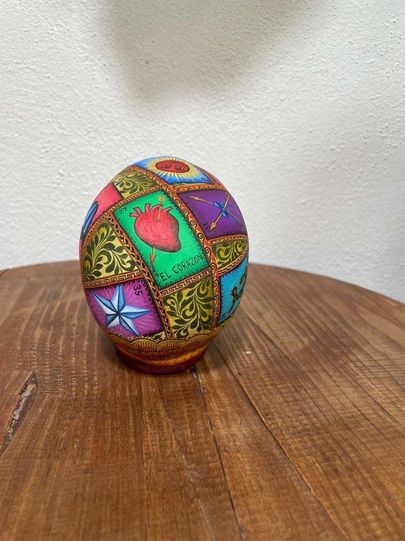 Loteria Skull – Polychrome Clay