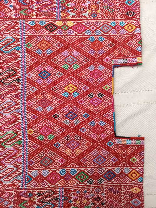 Handwoven Huipil with Geometric Motifs
