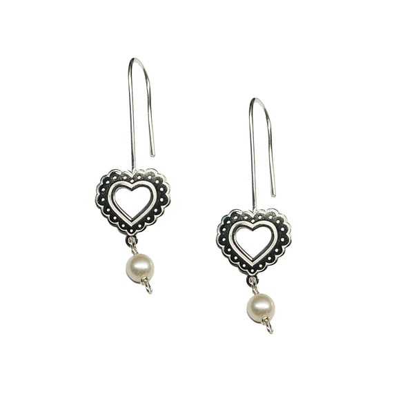 Galleta Heart Drop Earrings