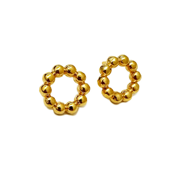 Small Gold Hoop Stud Earrings