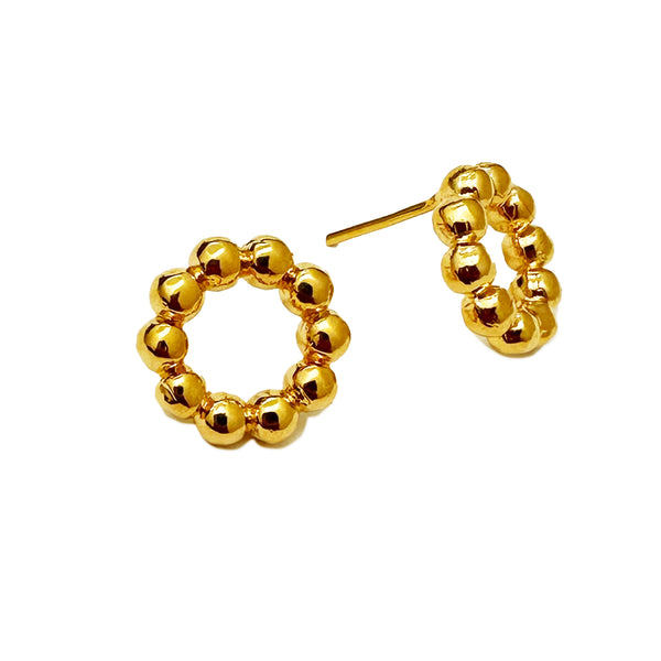 Small Gold Hoop Stud Earrings