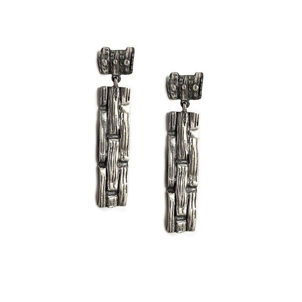 Canasto Largo Silver Earrings