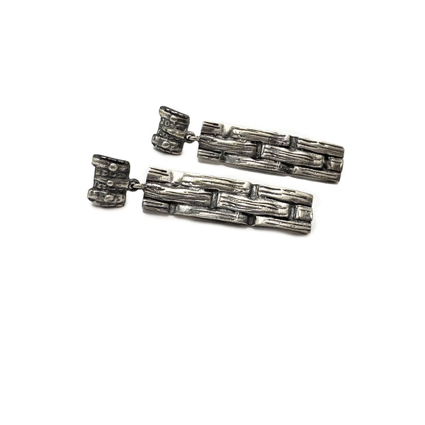 Canasto Largo Silver Earrings