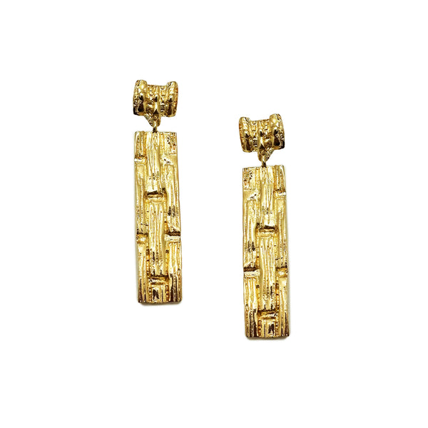 Long Basket Weave Earrings Product