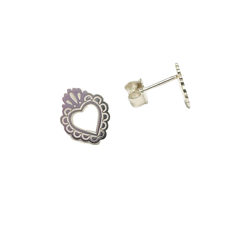 Milagro Heart Stud Earrings