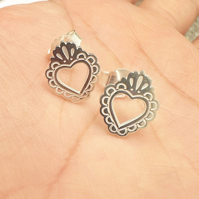 Milagro Heart Stud Earrings