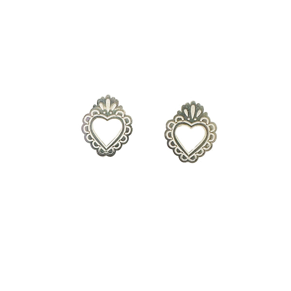 Milagro Heart Stud Earrings