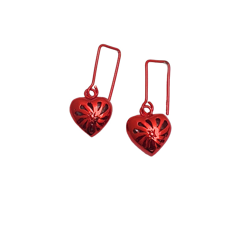 Matices Heart Earrings – Red