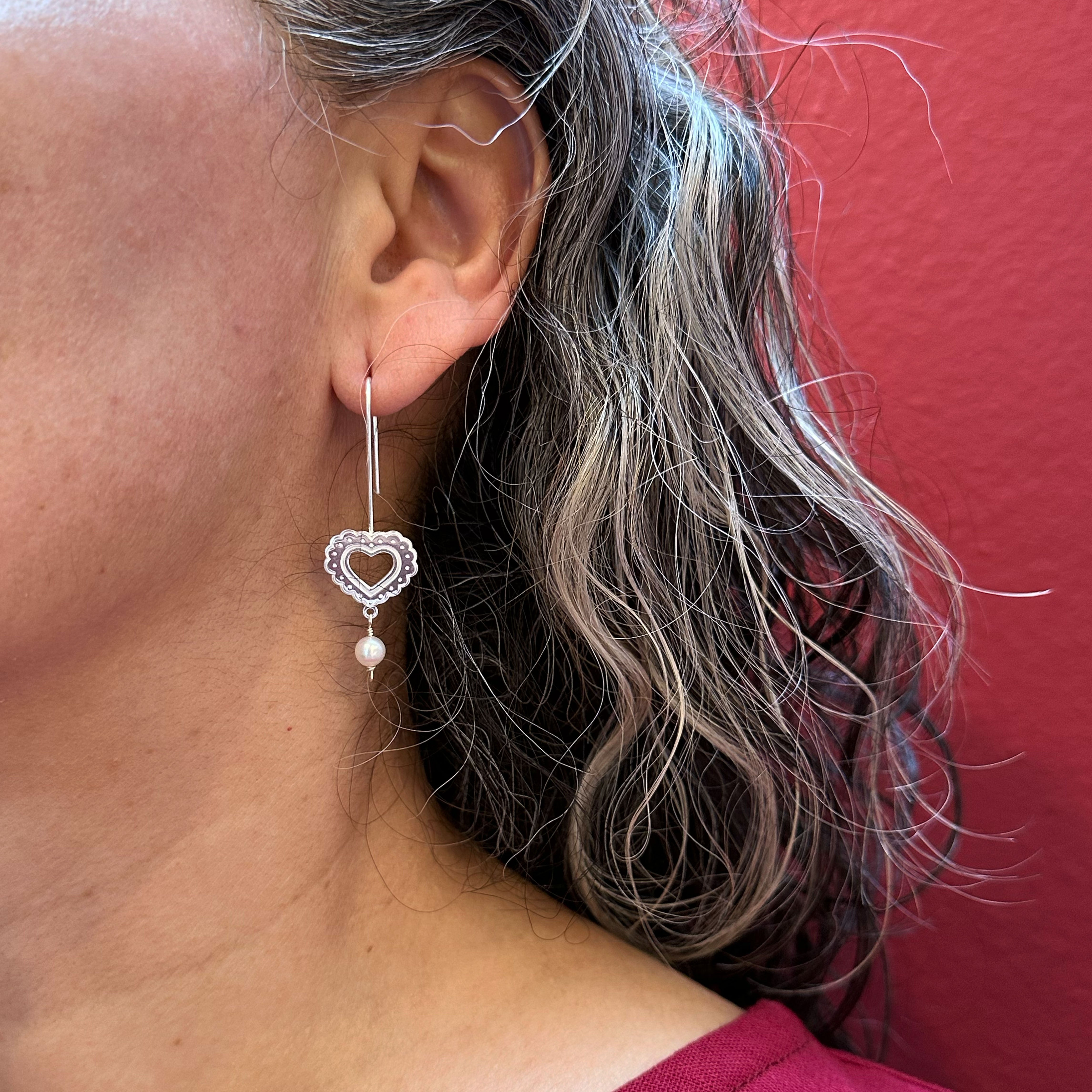 Galleta Heart Drop Earrings