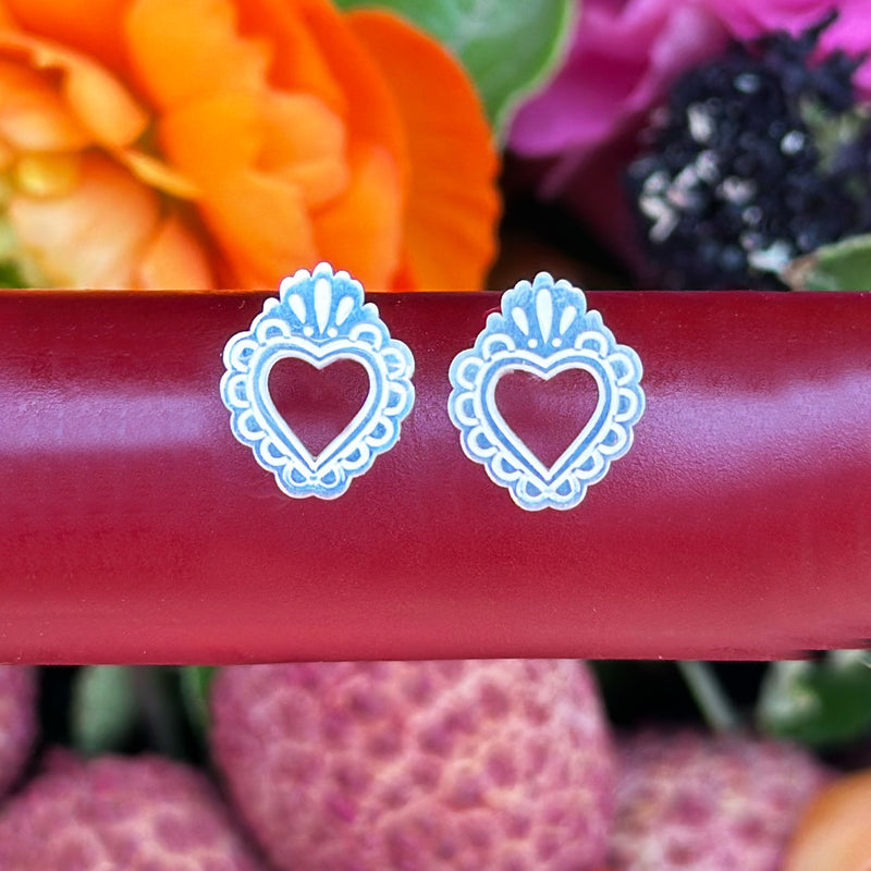 Milagro Heart Stud Earrings