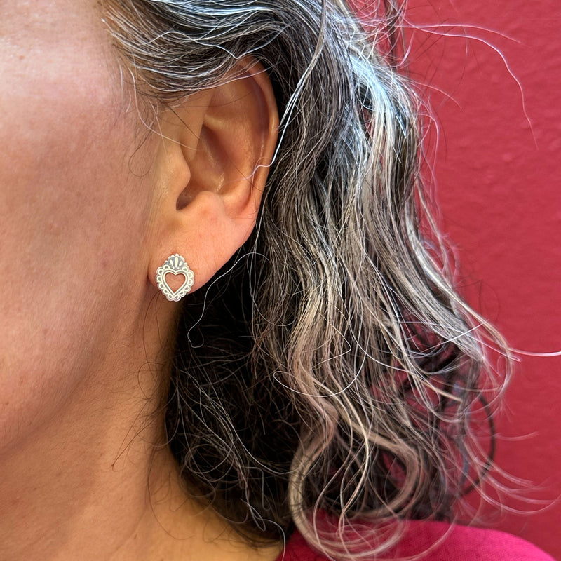 Milagro Heart Stud Earrings