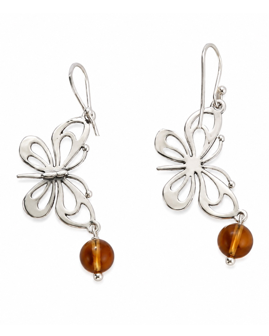 Liberty Earrings With Amber
