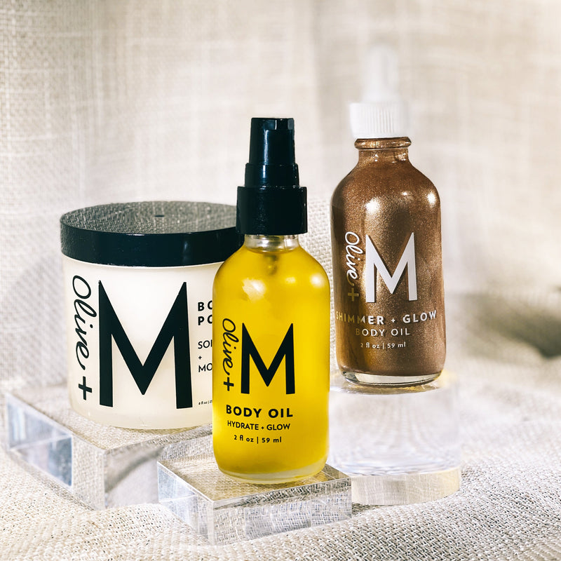 3-in-1 Hydrate, Glow & Soften Body Care Set – Best Olive +M Skincare for Radiance & Moisture