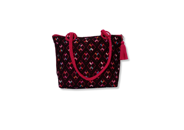 Lady's Bag with Black Brocade