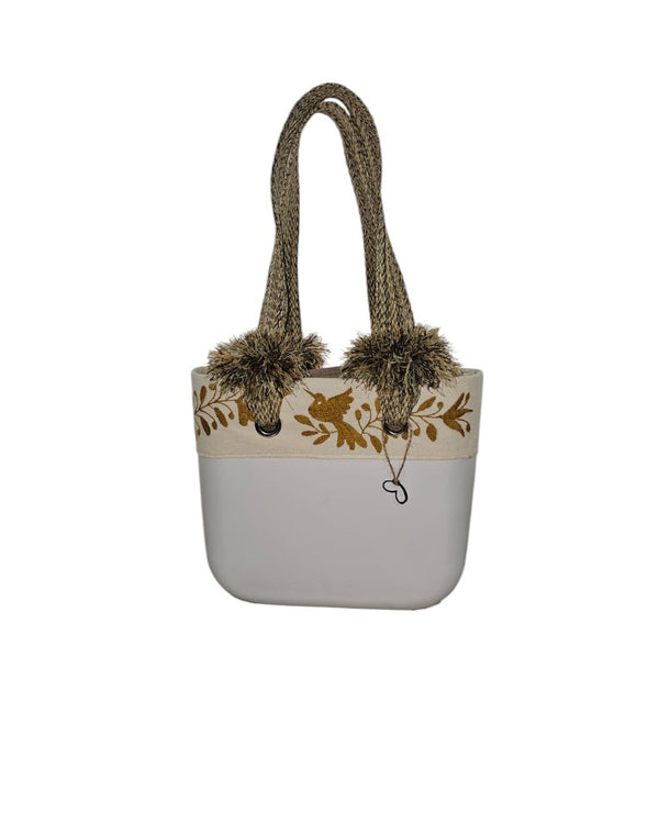 Special Edition embroidered bag Tenango, Hidalgo (golden hummingbird)