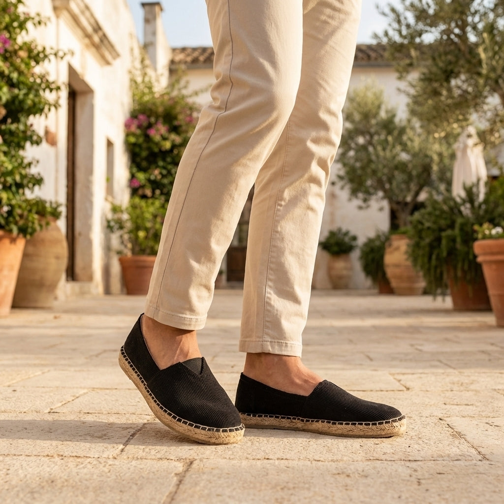 Cari 02 Hand Made Espadrille Jute Sole Moccasin Men
