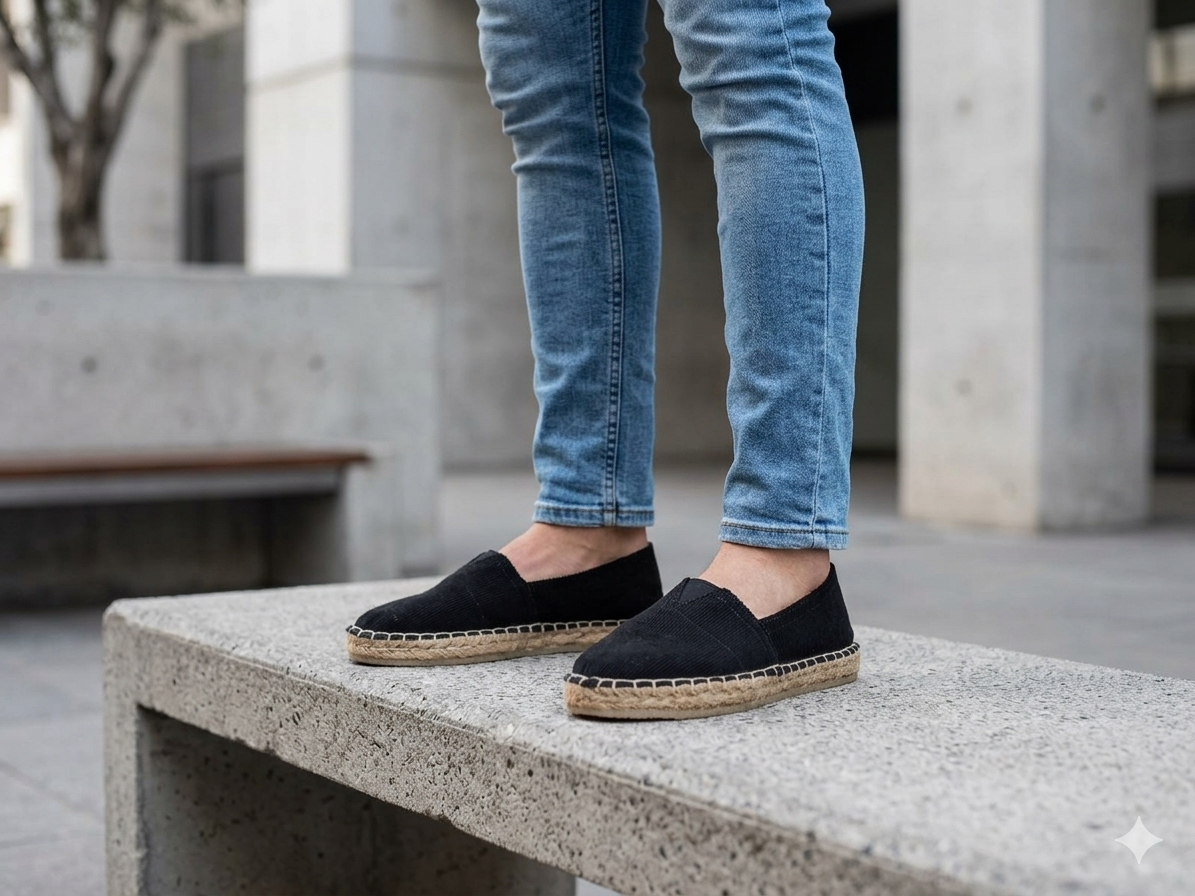 Cari 02 Hand Made Espadrille Jute Sole Moccasin Men