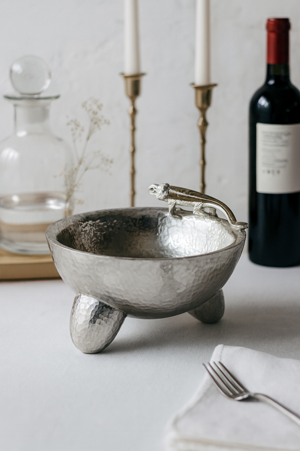 Chameleon Molcajete Centerpiece