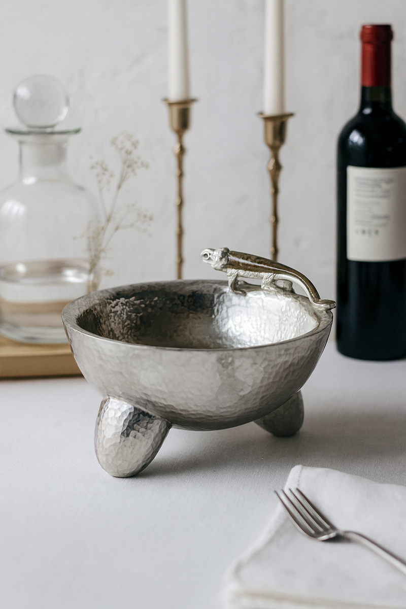 Chameleon Molcajete Centerpiece