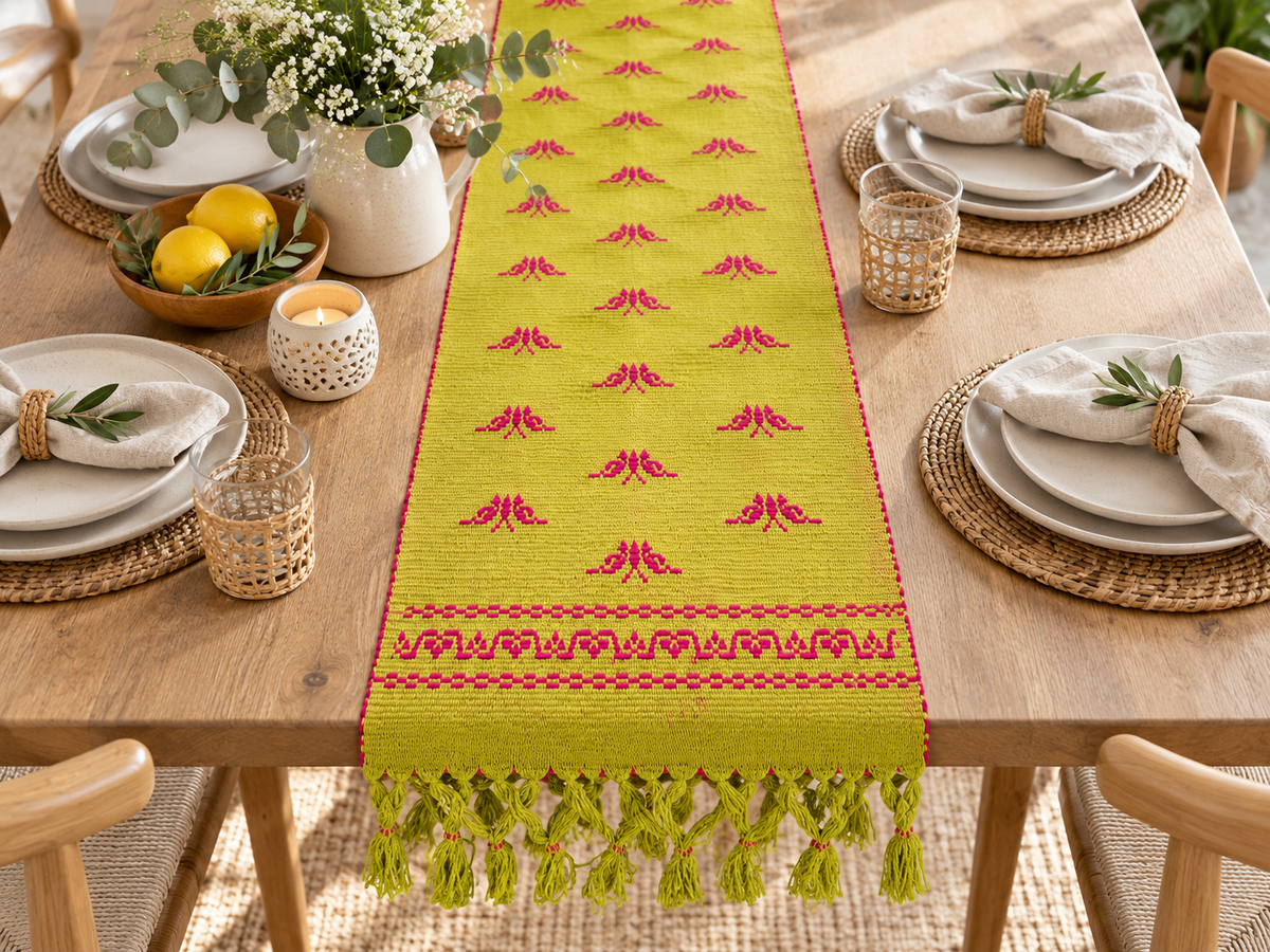 Handwoven Cotton Table Runner
