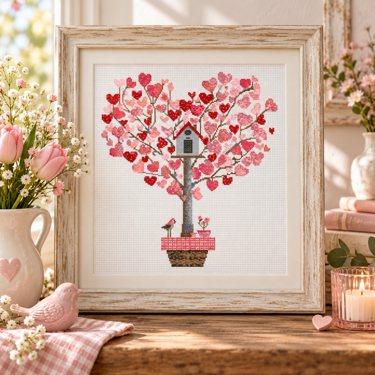 HEART TREE embroidery