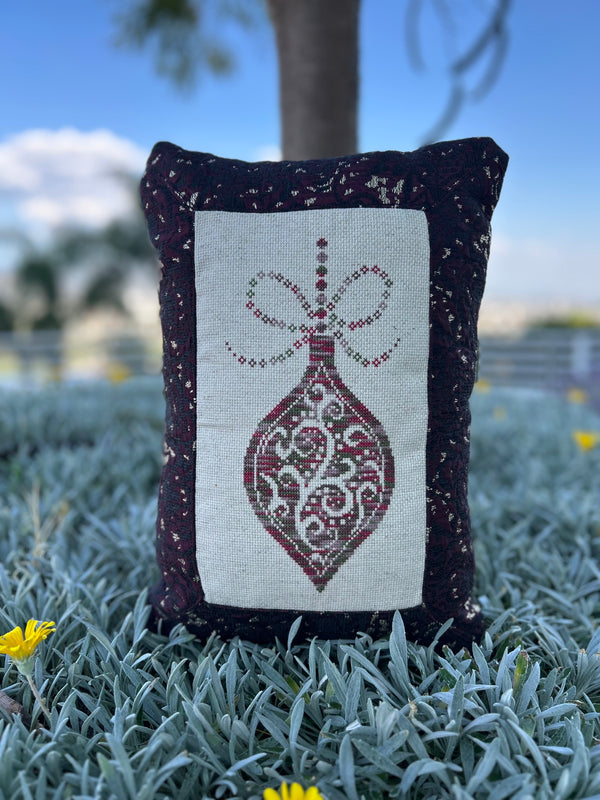 Christmas Sphere Embroidered Cushion