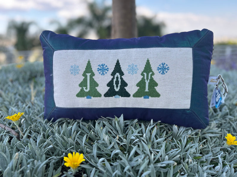 Christmas JOY Embroidered Cushion