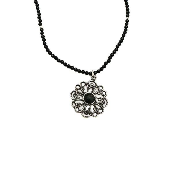 Filigree Flower Pendant – Sterling Silver