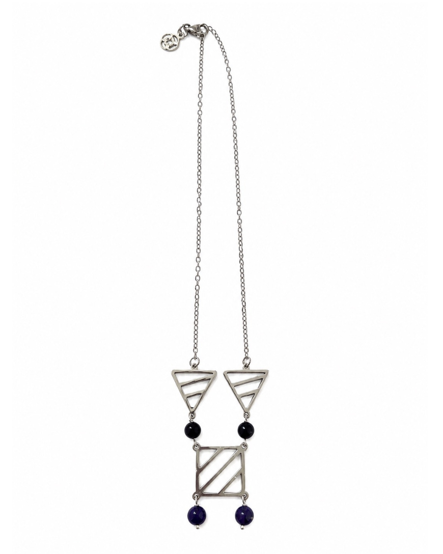 Square Geometric Necklace