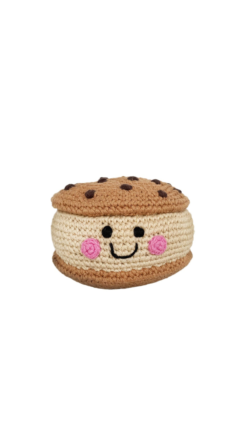 Handmade Ice Cream Sandwich Baby Rattle
