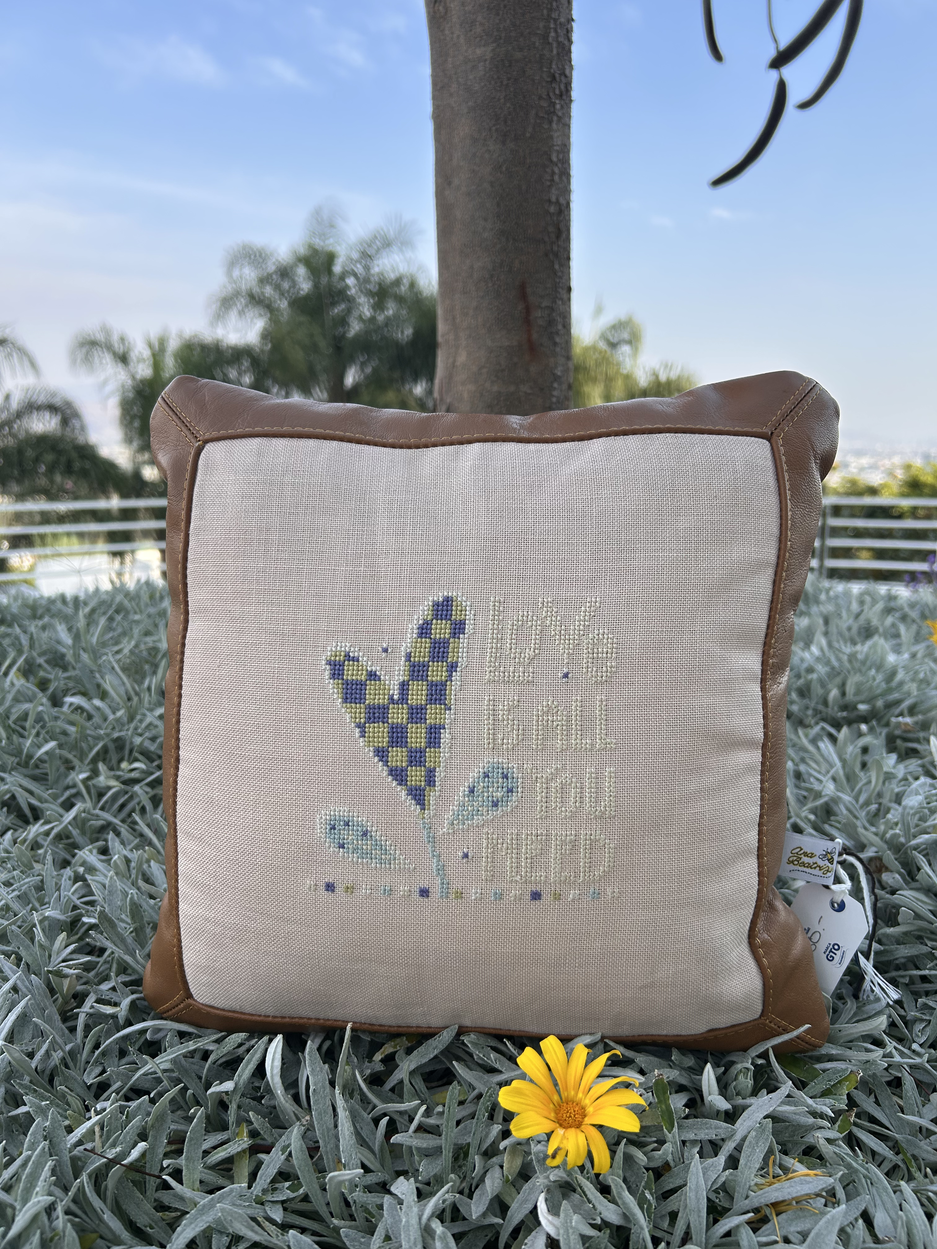 Heart-shaped Flower Cushion