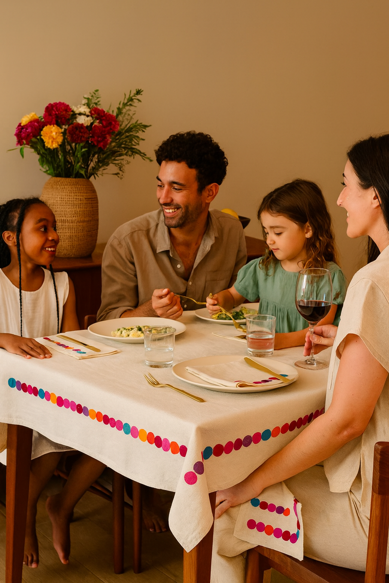 Cotton Tablecloths and Napkins Set