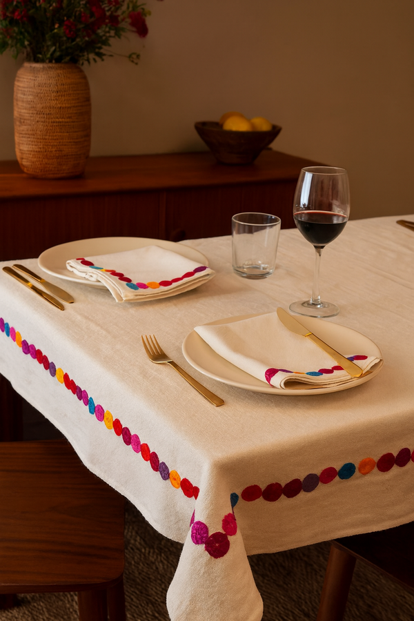 Cotton Tablecloths and Napkins Set