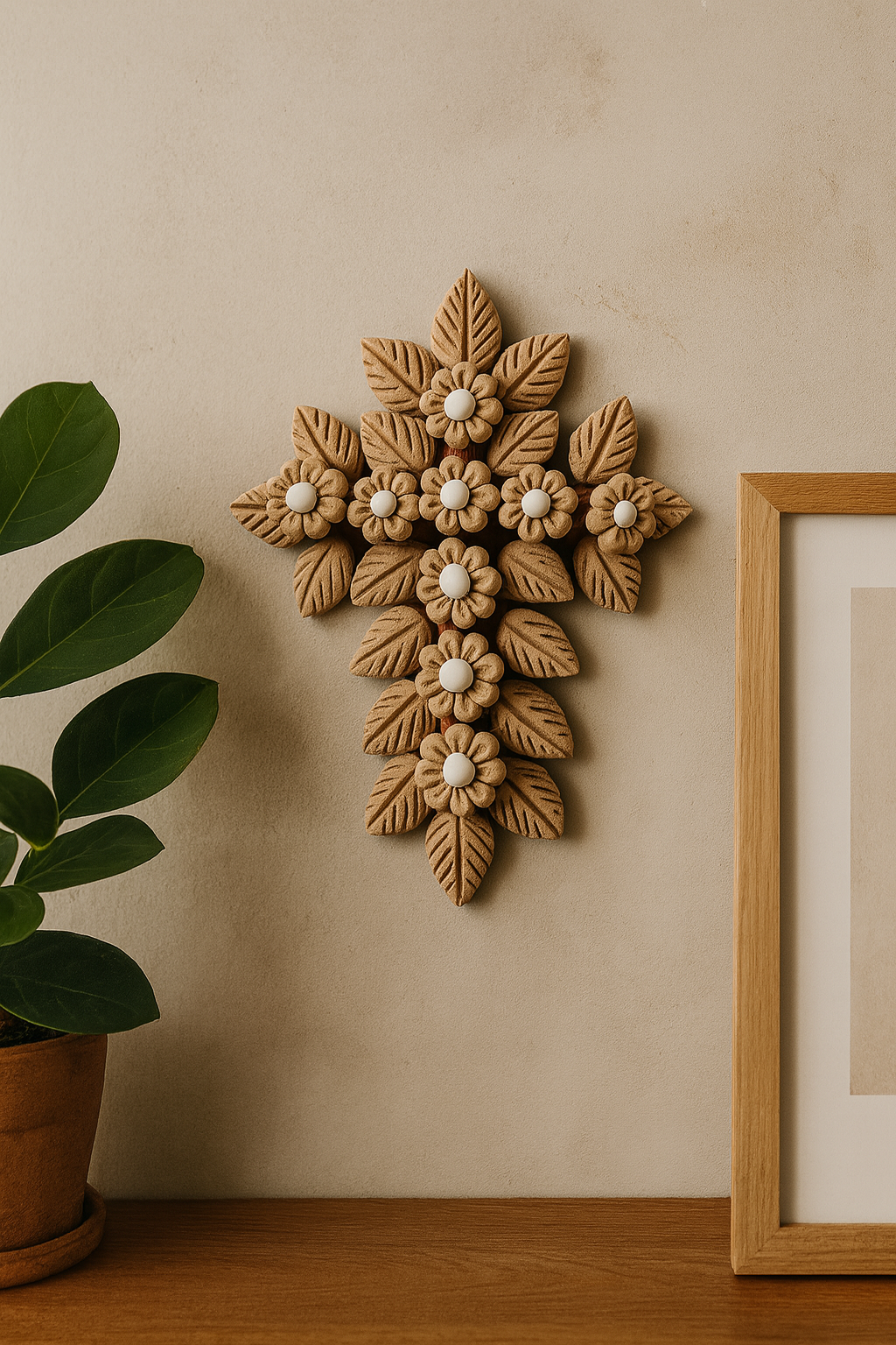 Cross with Leaves