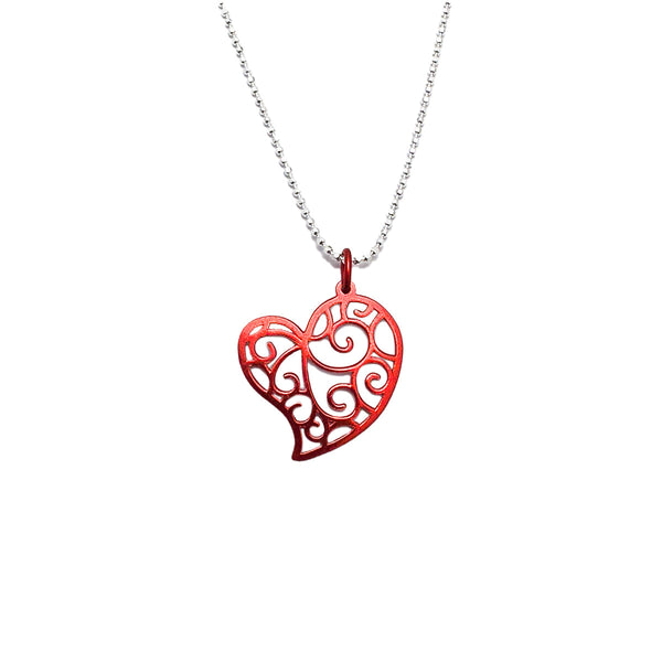 Fortaleza Heart Pendant – Red