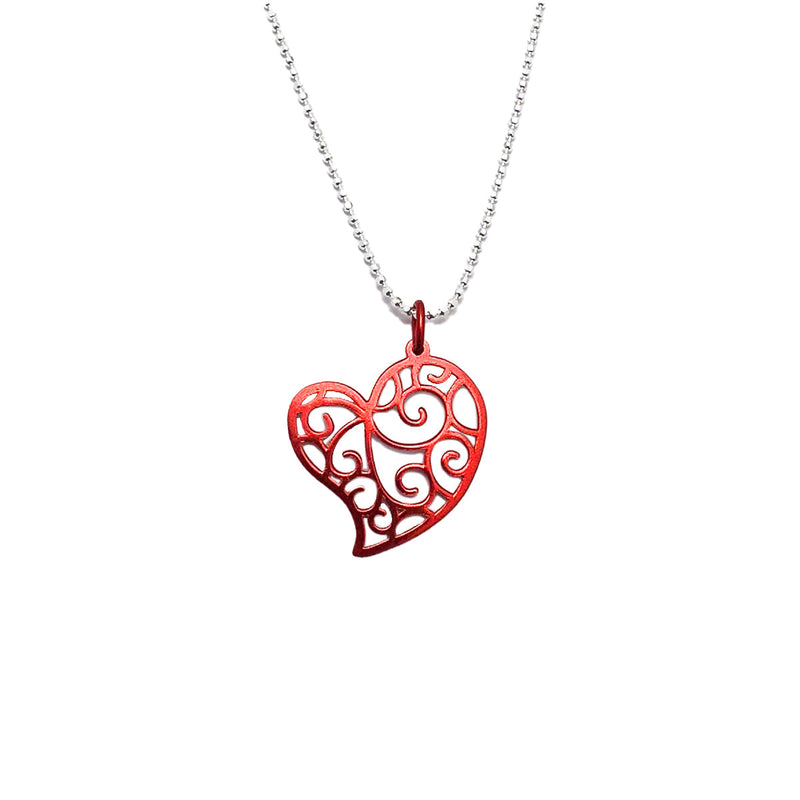 Fortaleza Heart Pendant – Red