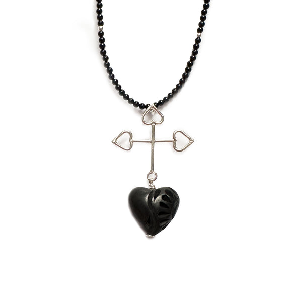 Yalalag Heart Cross Necklace