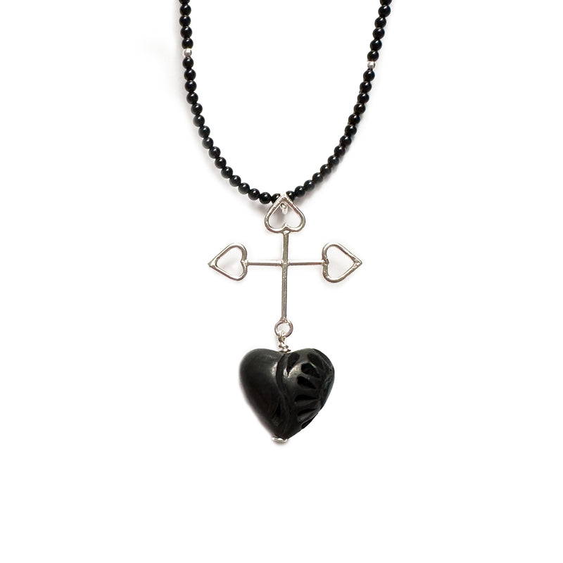 Yalalag Heart Cross Necklace