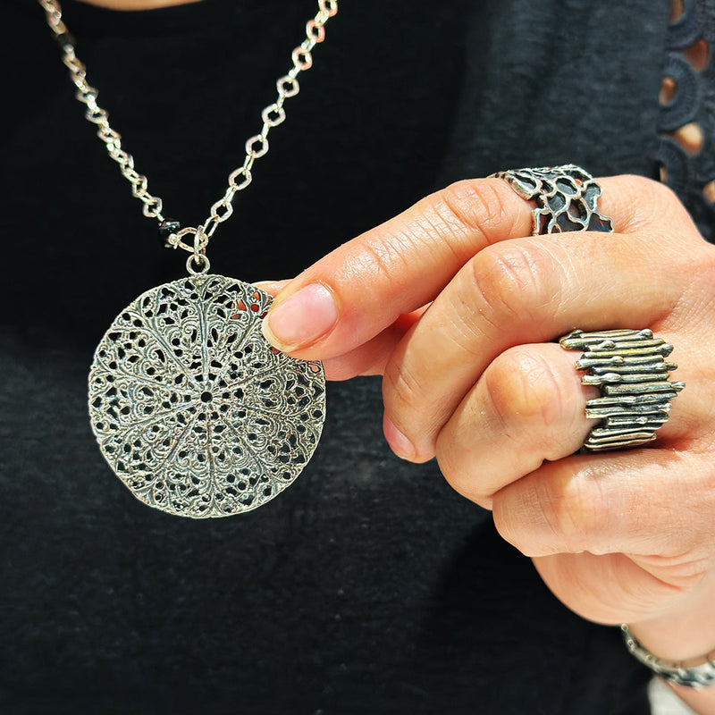 Mandala Silver Pendant