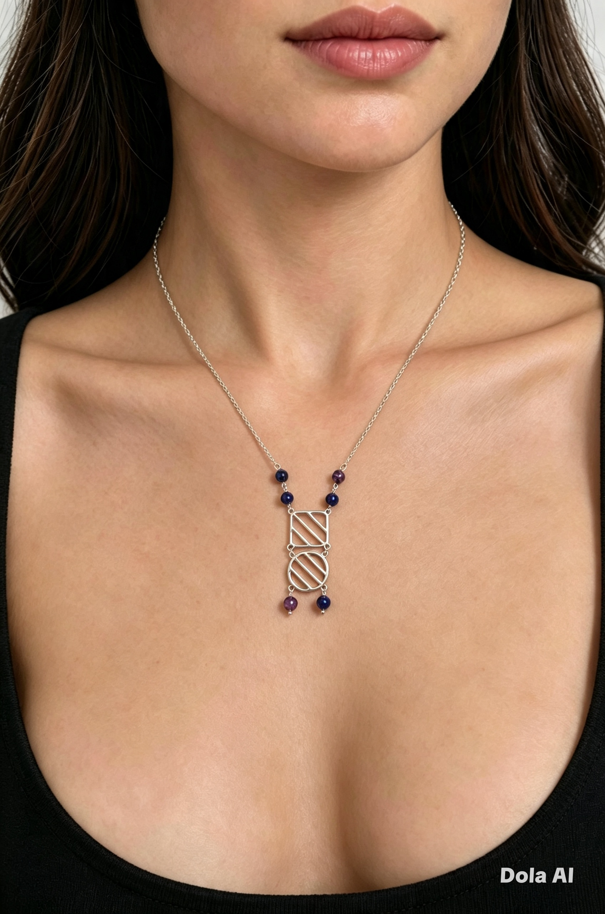 Circular Geometric Necklace