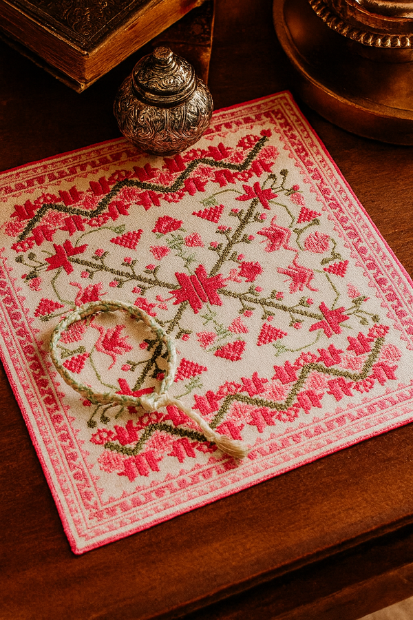 Embroidered Decorative Frame – Mazahua Motifs