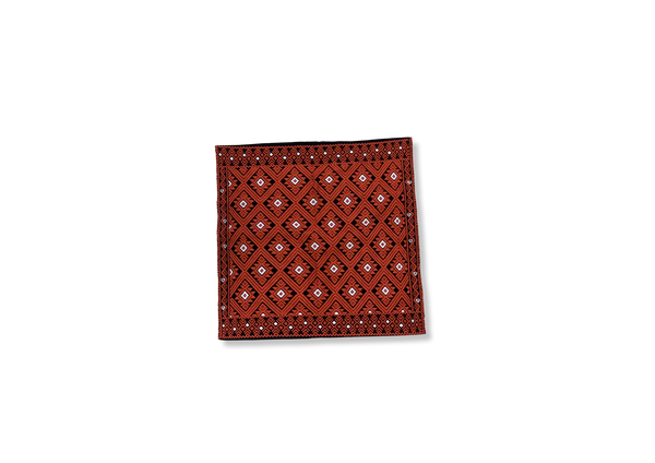 Pillow Cover with Rhombus Brocade