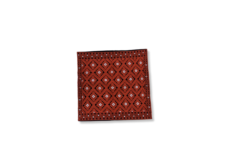 Pillow Cover with Rhombus Brocade