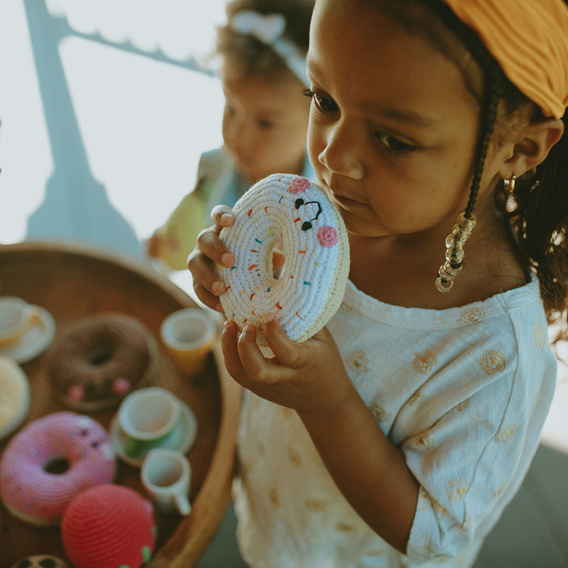 Pretend Play Food Rattle -  Plush Donut