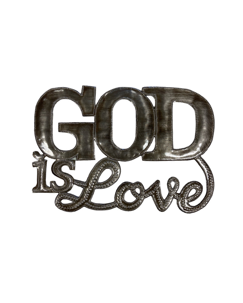 God is Love Metal Art