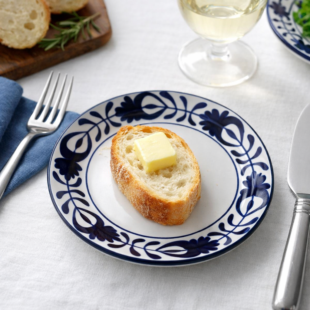 Hand Painted Stoneware Thousand Peaks Bread Plate